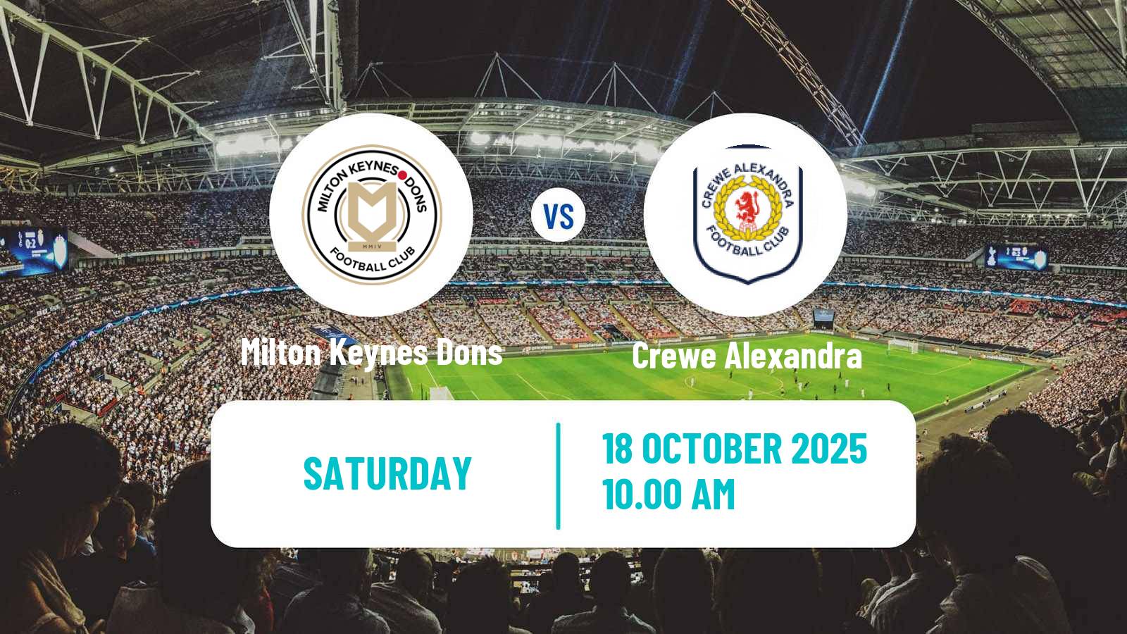 Soccer English League Two Milton Keynes Dons - Crewe Alexandra