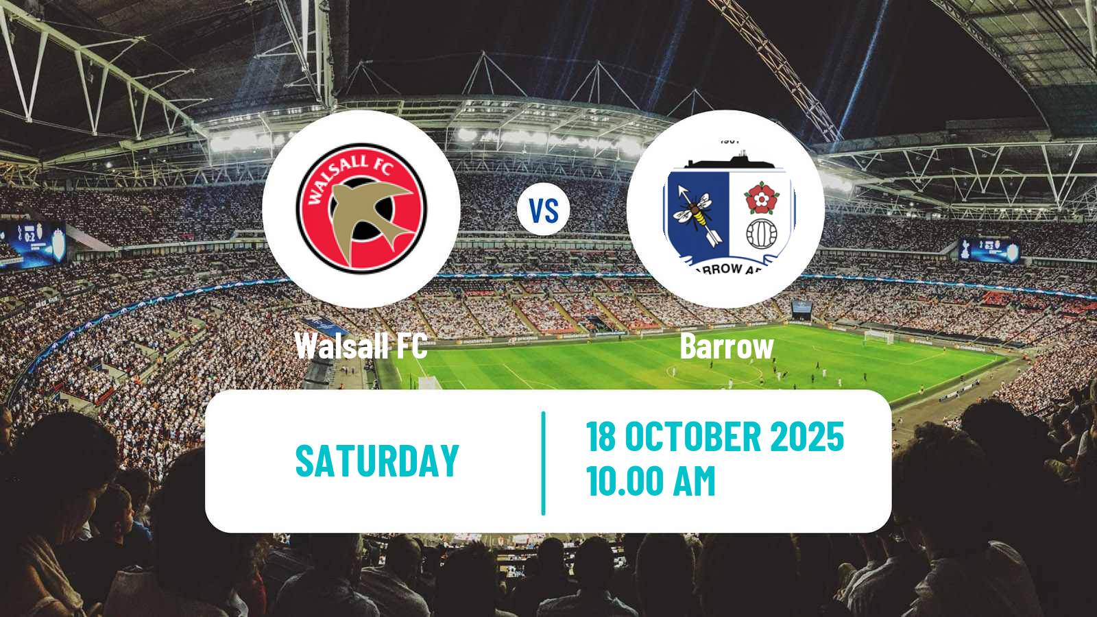Soccer English League Two Walsall - Barrow