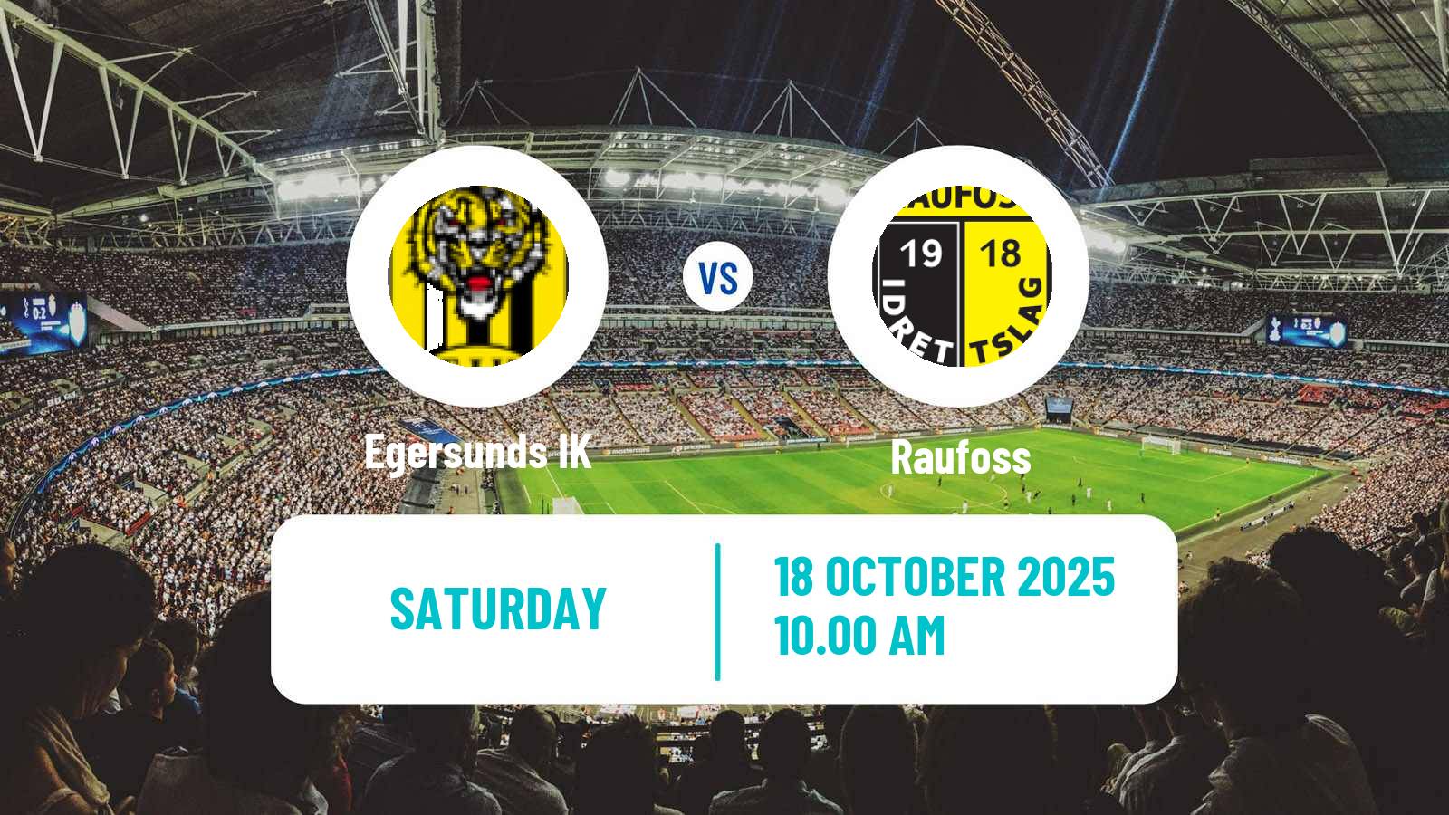 Soccer Norwegian Adeccoligaen Egersund - Raufoss