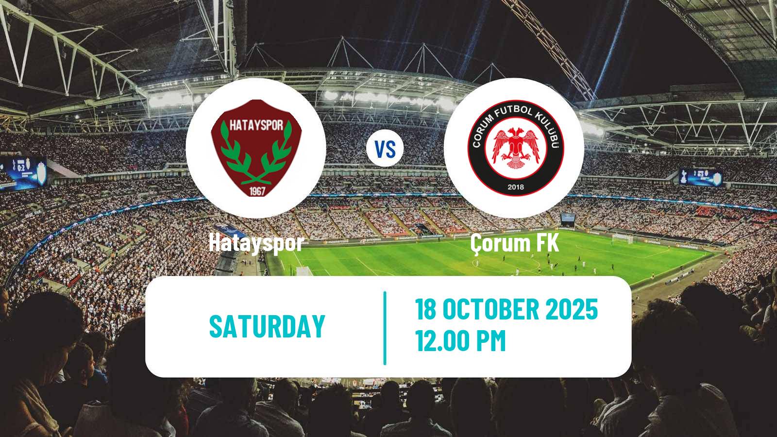Soccer Turkish First League Hatayspor - Çorum