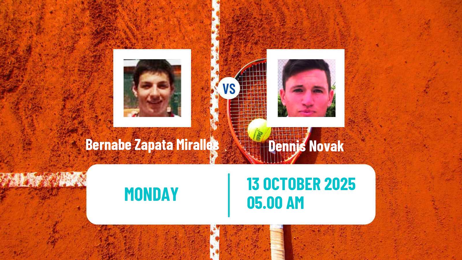 Tennis Hersonissos 6 Challenger Men Bernabe Zapata Miralles - Dennis Novak