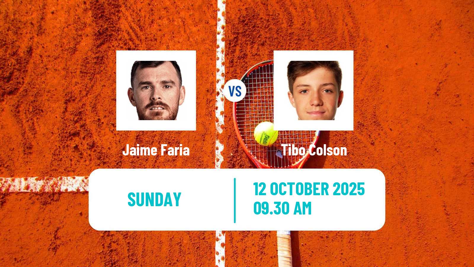 Tennis ATP Brussels Jaime Faria - Tibo Colson