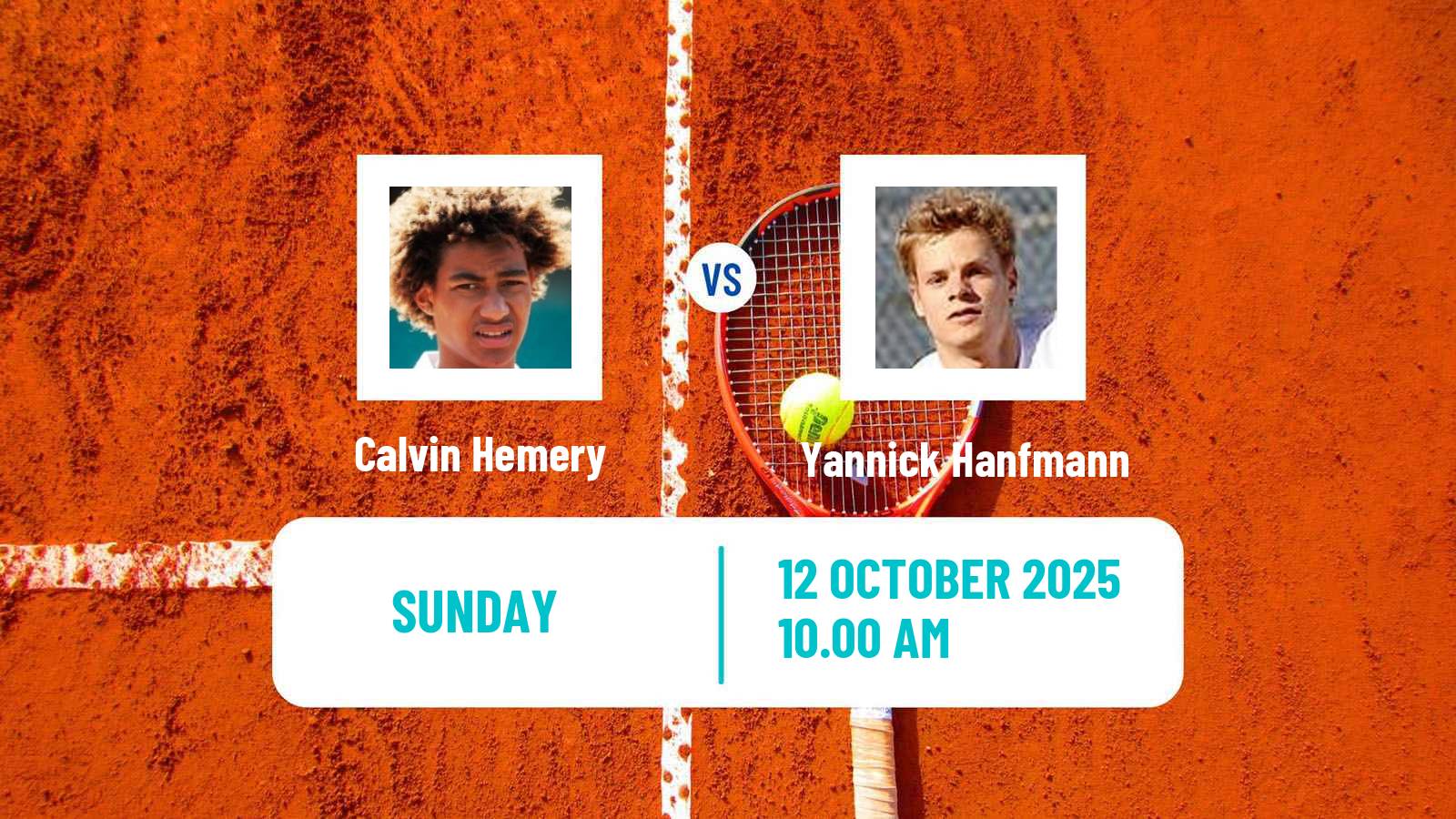 Tennis ATP Brussels Calvin Hemery - Yannick Hanfmann