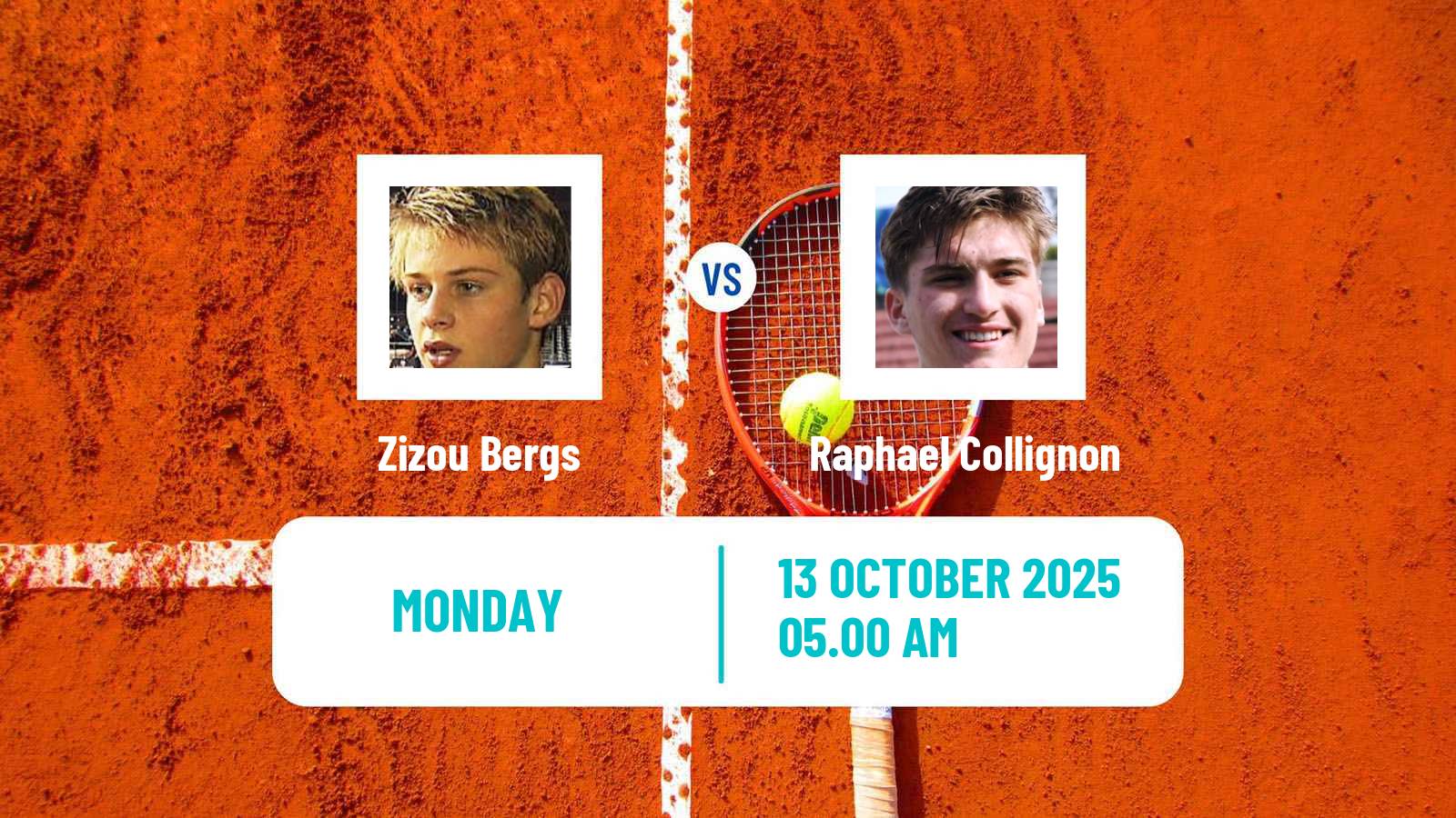 Tennis ATP Brussels Zizou Bergs - Raphael Collignon