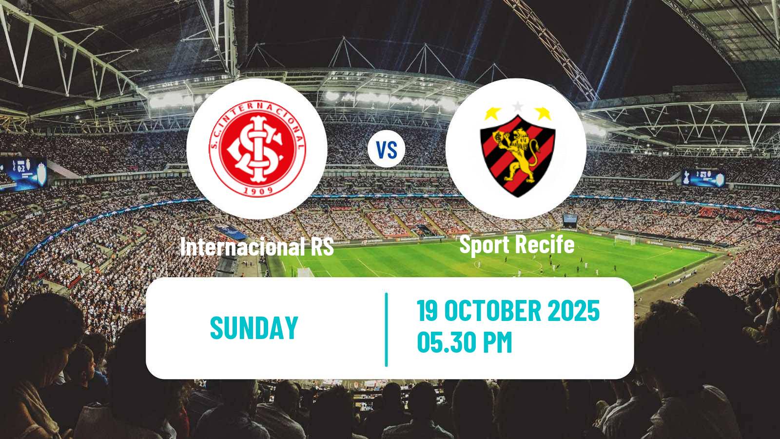 Soccer Brazilian Serie A Internacional RS - Sport Recife