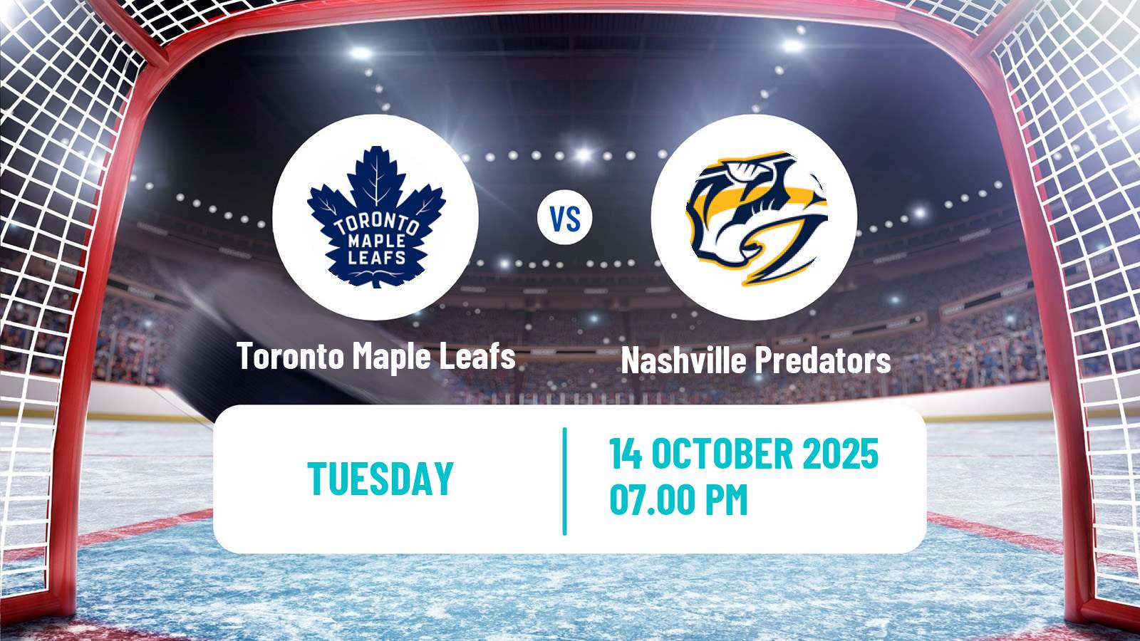 Hockey NHL Toronto Maple Leafs - Nashville Predators