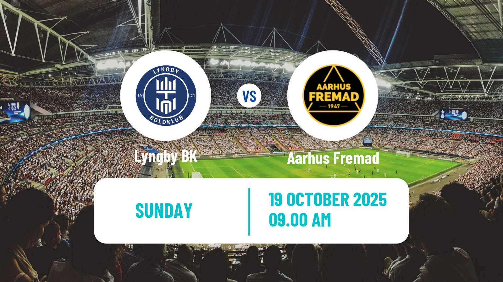 Soccer Danish 1 Division Lyngby BK - Aarhus Fremad