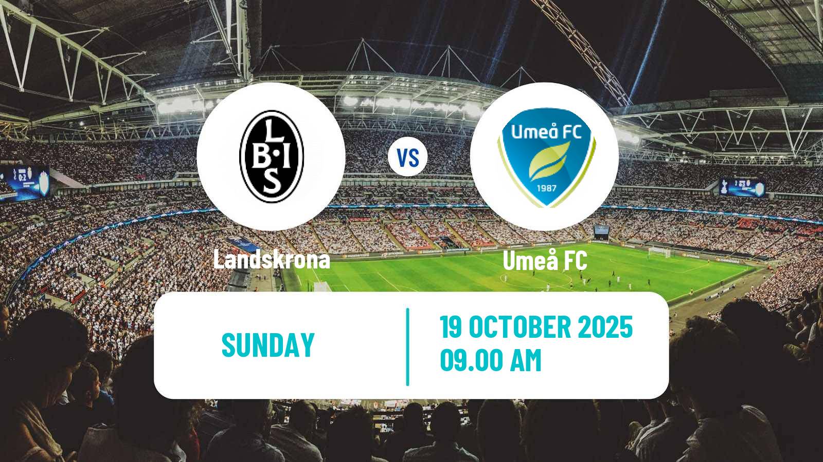 Soccer Swedish Superettan Landskrona - Umeå