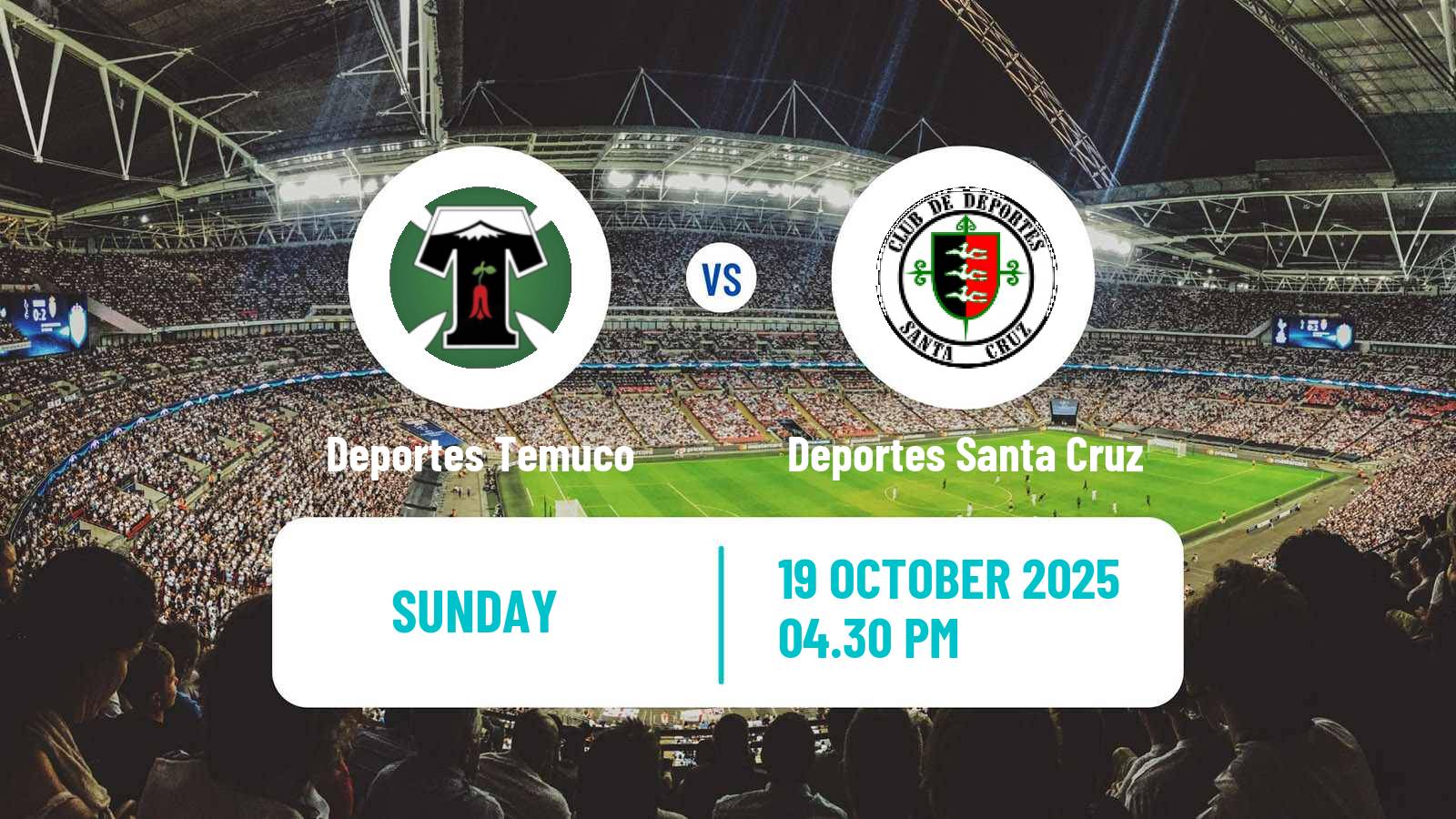 Soccer Chilean Primera B Deportes Temuco - Deportes Santa Cruz