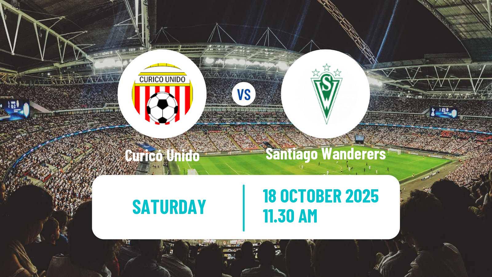 Soccer Chilean Primera B Curicó Unido - Santiago Wanderers