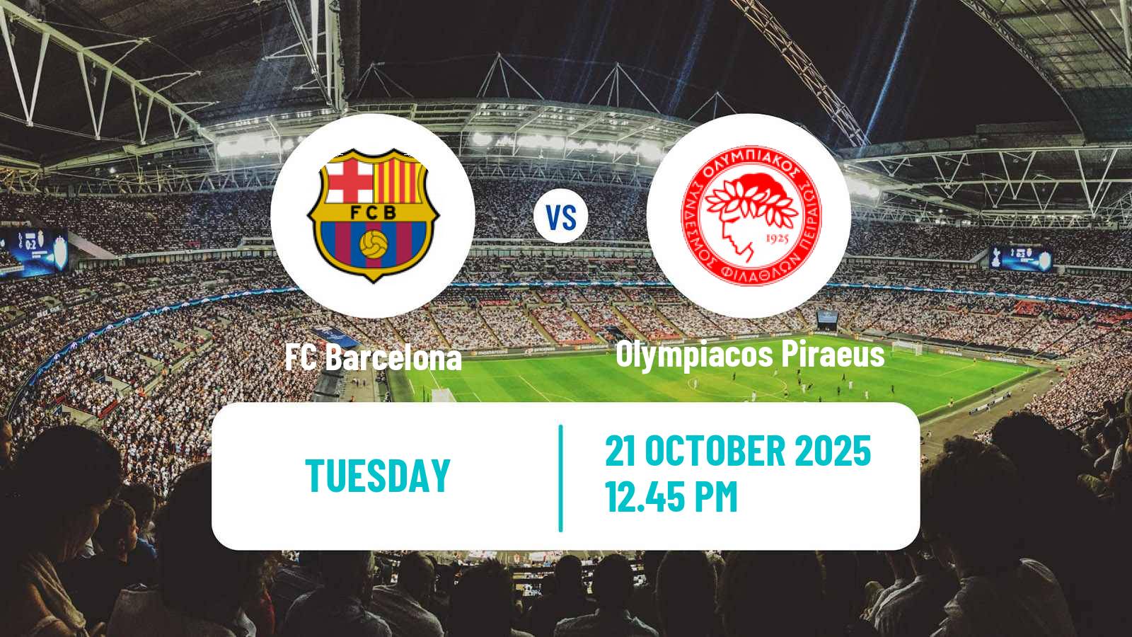 Soccer UEFA Champions League Barcelona - Olympiacos Piraeus