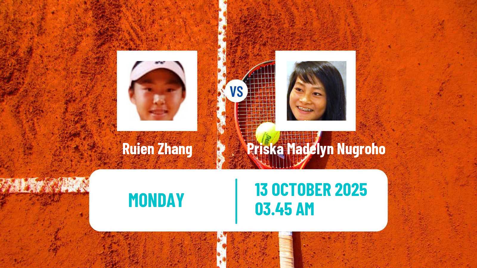 Tennis Jinan Challenger Women Ruien Zhang - Priska Madelyn Nugroho