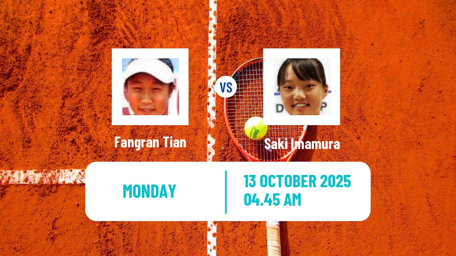 Tennis Jinan Challenger Women Fangran Tian - Saki Imamura