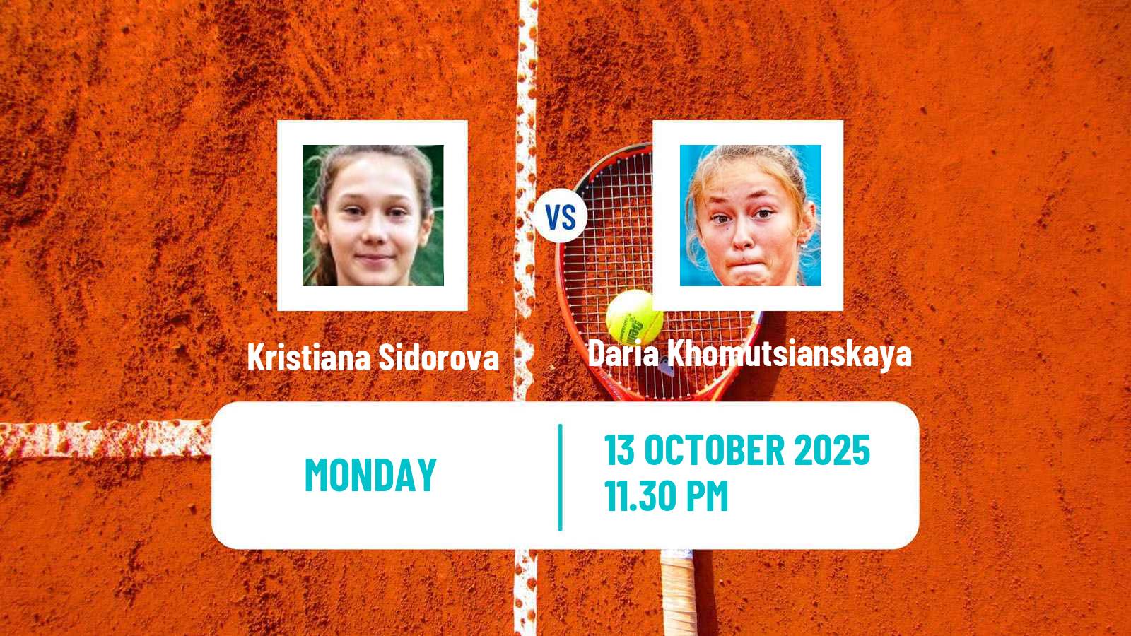 Tennis ITF W35 Huzhou Women 2025 Kristiana Sidorova - Daria Khomutsianskaya