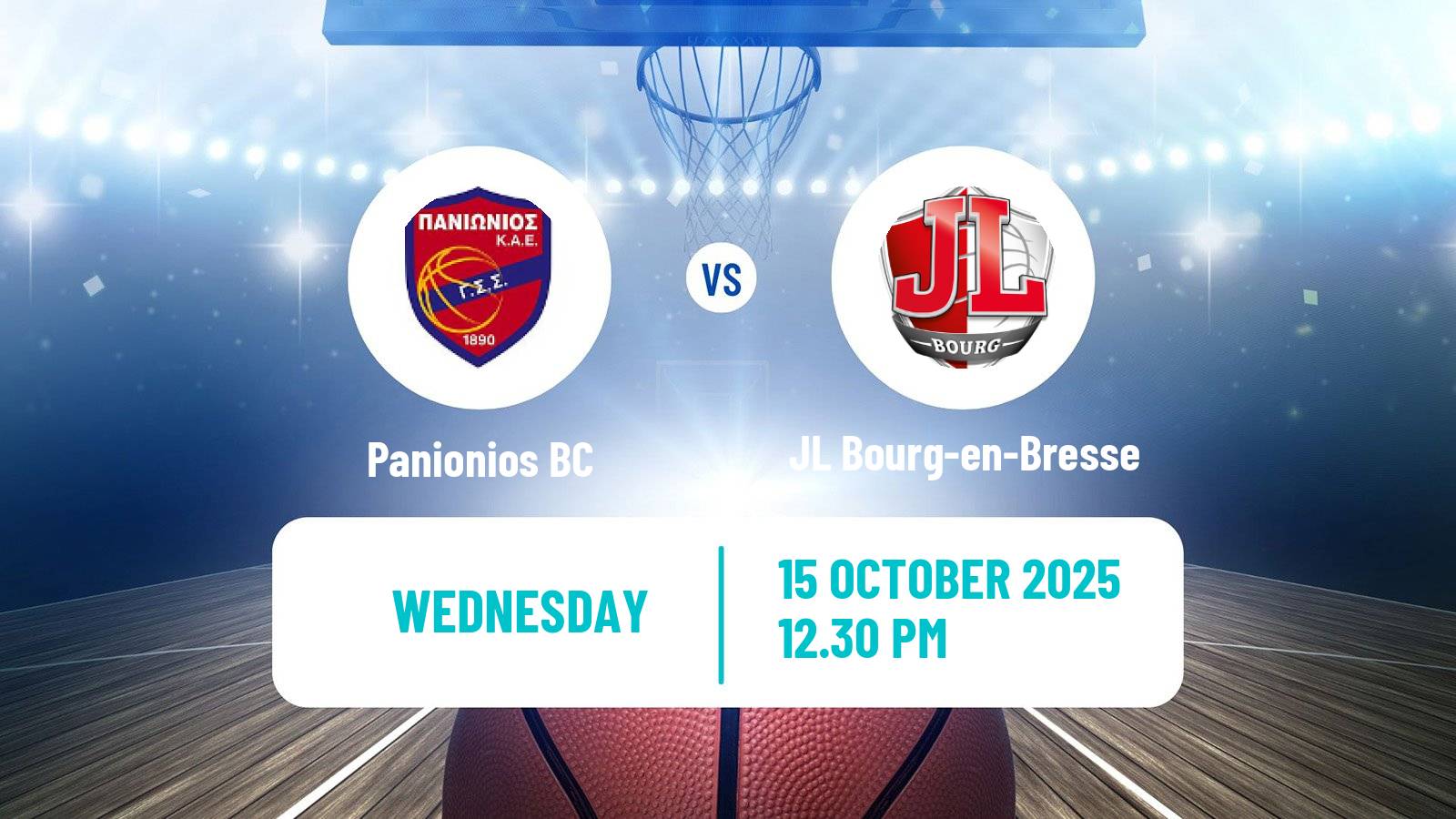 Basketball Eurocup Panionios - JL Bourg-en-Bresse