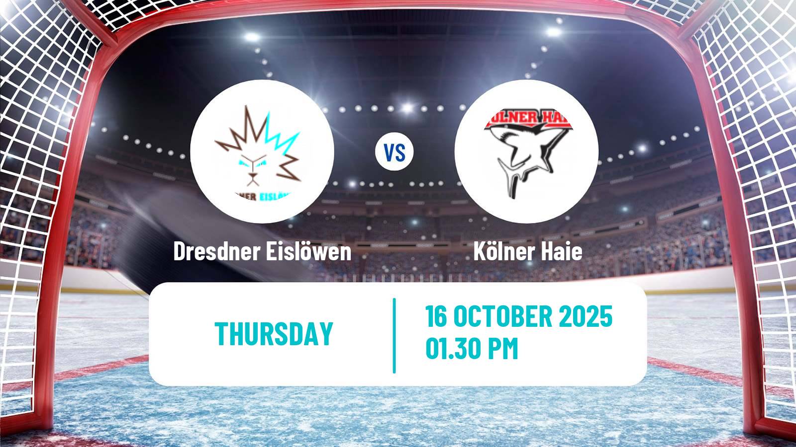 Hockey German Ice Hockey League Dresdner Eislöwen - Kölner Haie