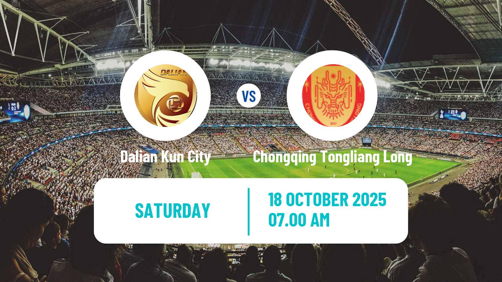 Soccer Chinese Jia League Dalian Kun City - Chongqing Tongliang Long