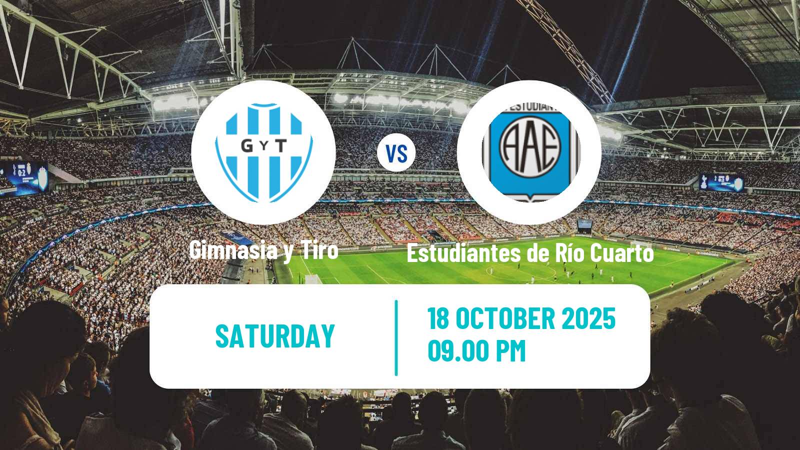 Soccer Argentinian Primera Nacional Gimnasia y Tiro - Estudiantes de Río Cuarto