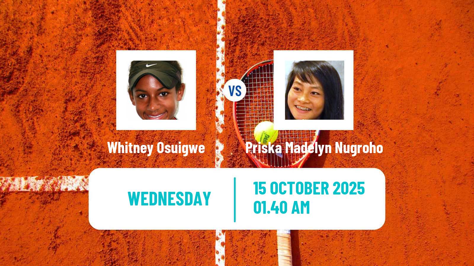 Tennis Jinan Challenger Women Whitney Osuigwe - Priska Madelyn Nugroho