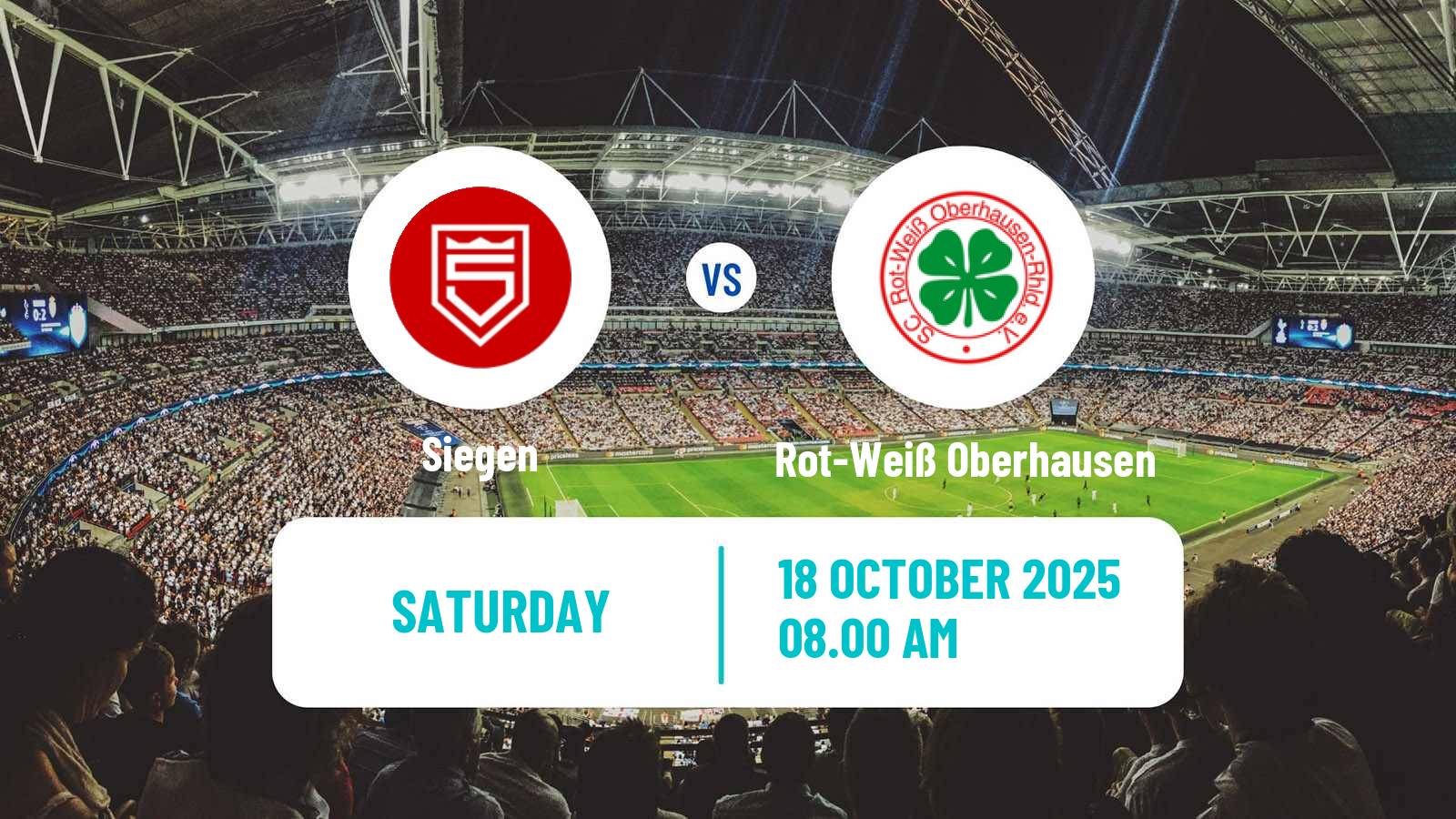 Soccer German Regionalliga West Siegen - Rot-Weiß Oberhausen