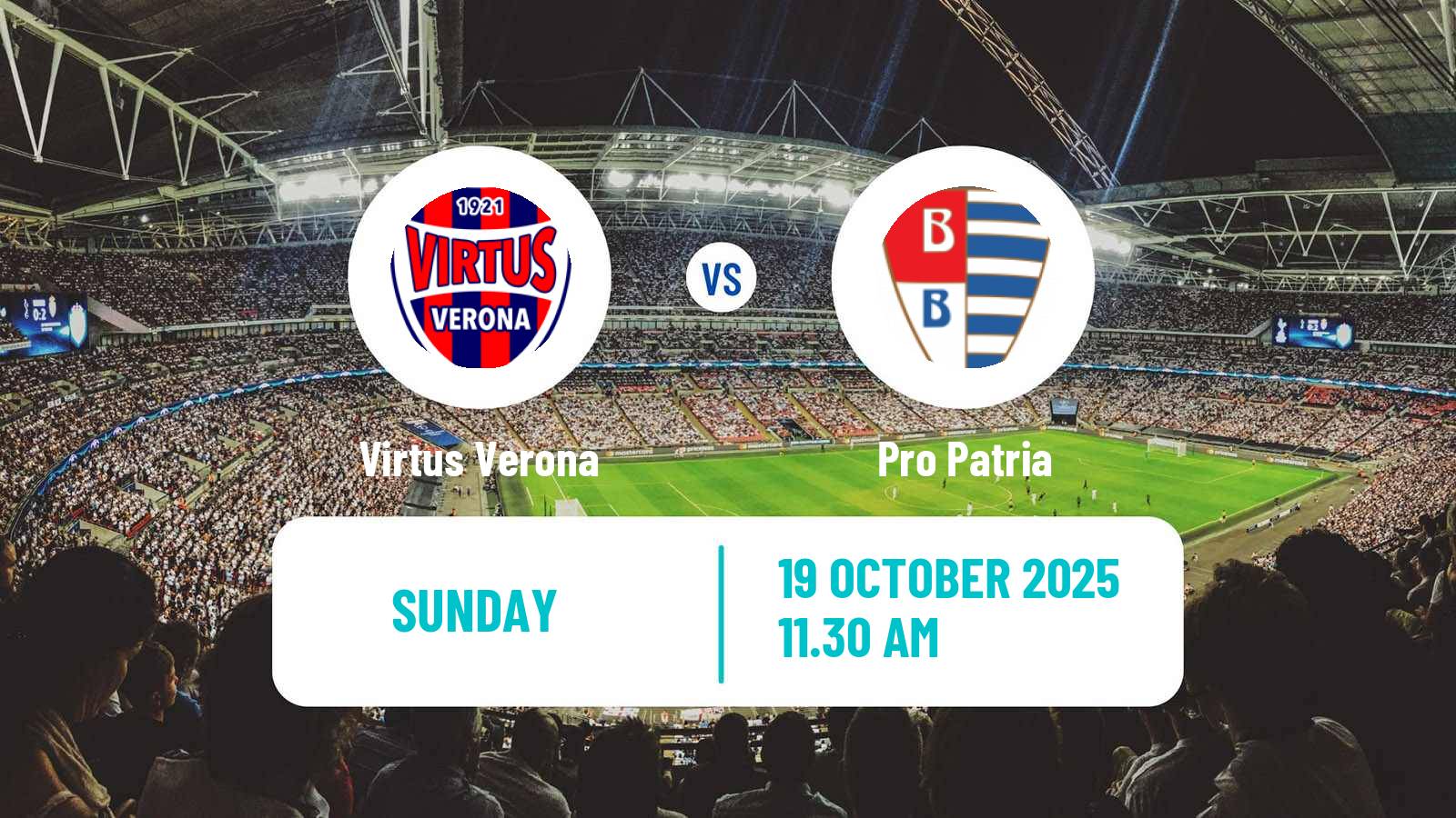 Soccer Italian Serie C Group A Virtus Verona - Pro Patria