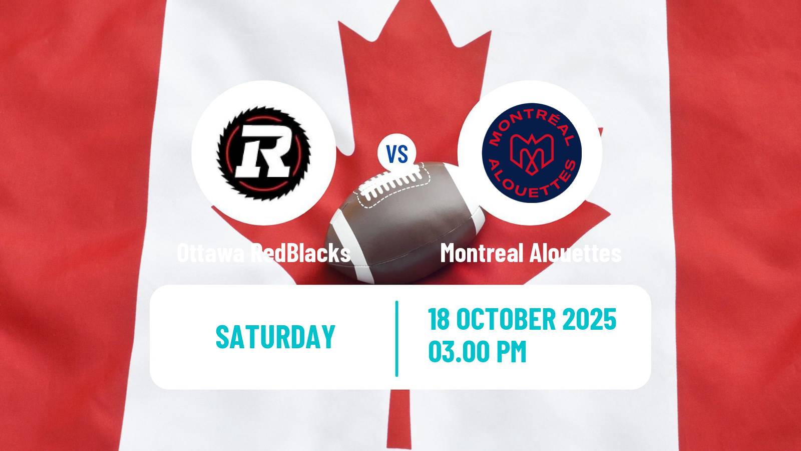 Canadian football CFL Ottawa RedBlacks - Montreal Alouettes