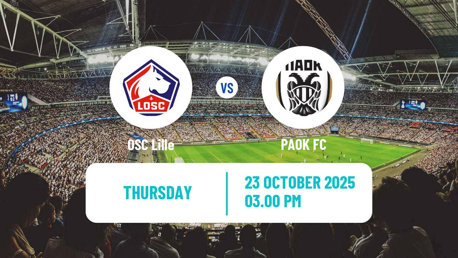 Soccer UEFA Europa League Lille - PAOK