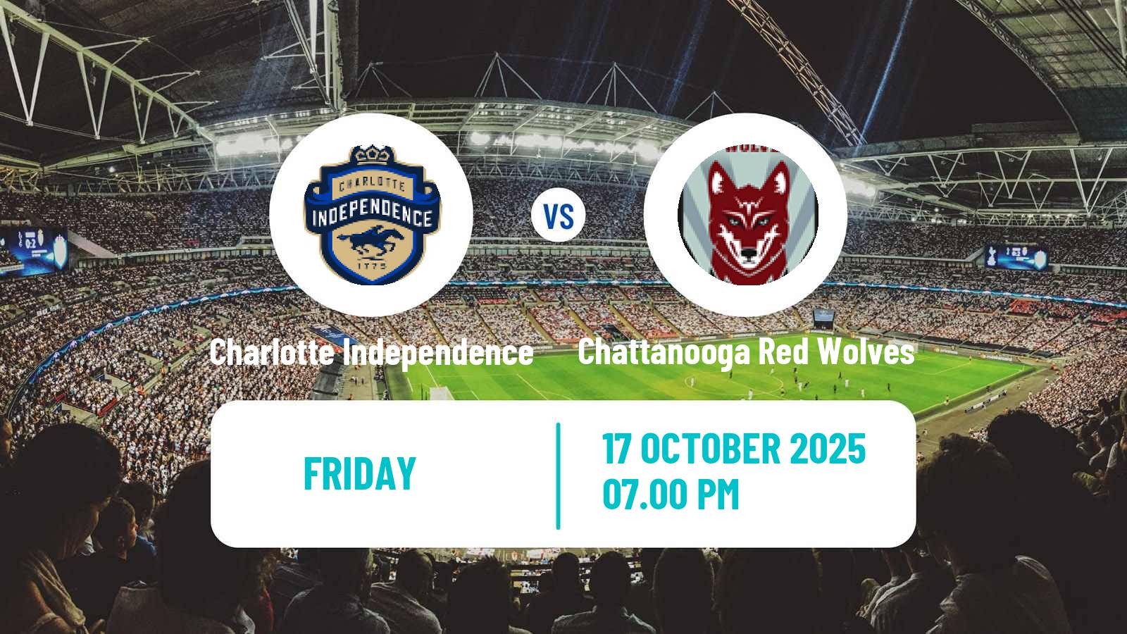 Soccer USL League One Charlotte Independence - Chattanooga Red Wolves