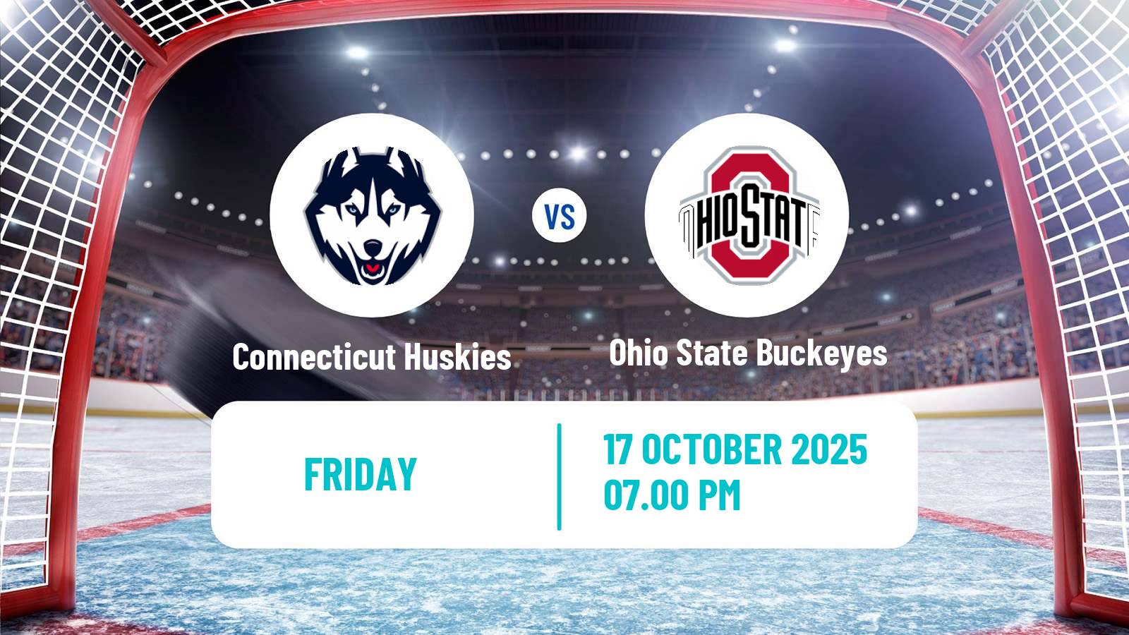 Hockey NCAA Hockey Connecticut Huskies - Ohio State Buckeyes