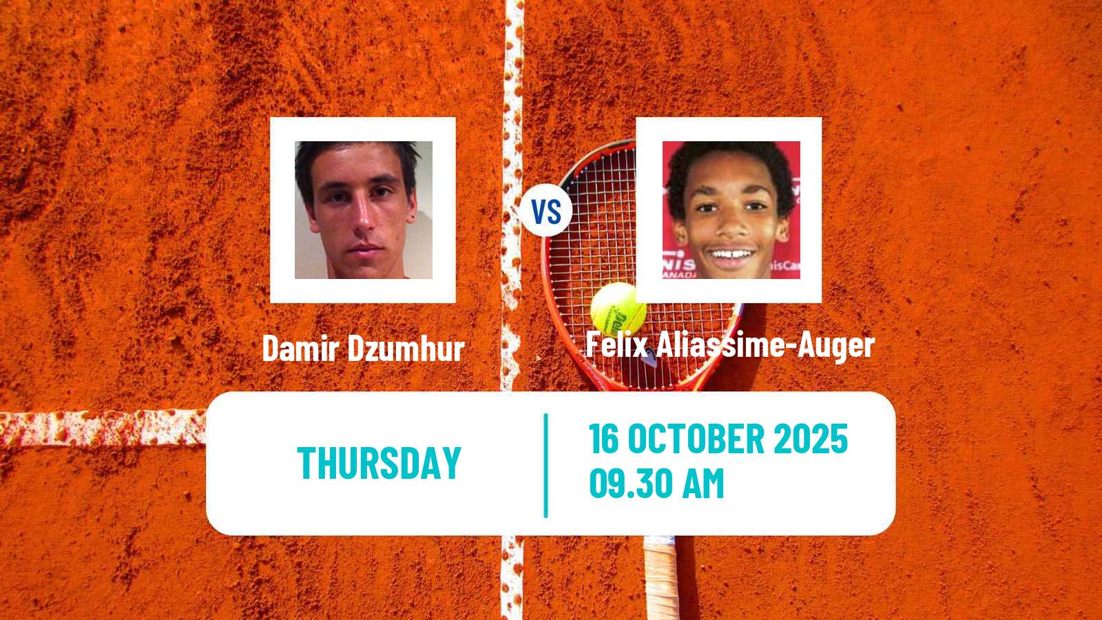 Tennis ATP Brussels Damir Dzumhur - Felix Aliassime-Auger