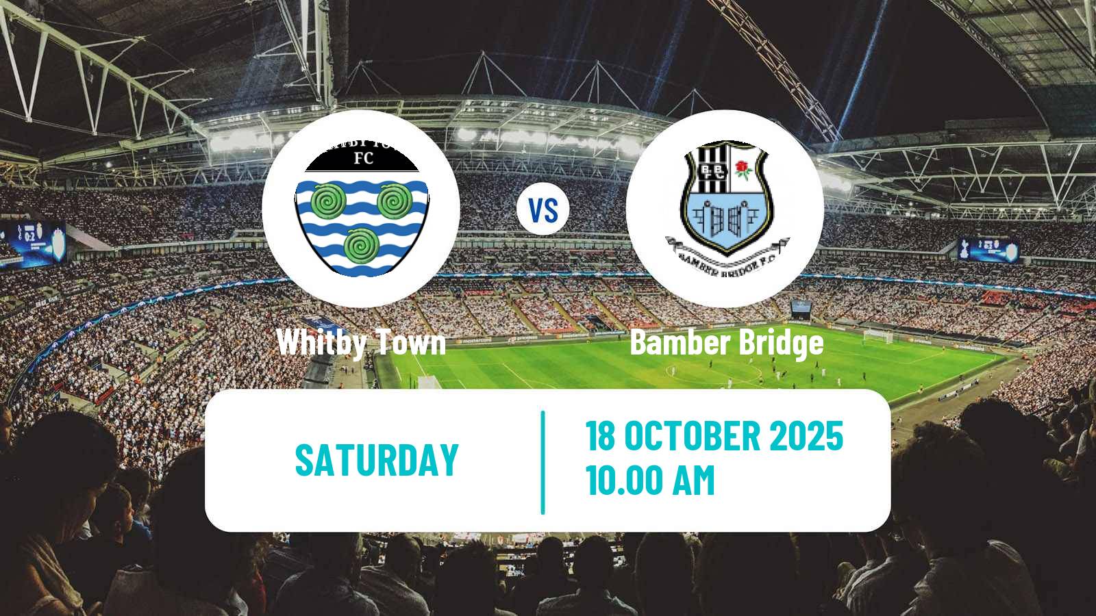 Soccer English NPL Premier Division Whitby Town - Bamber Bridge