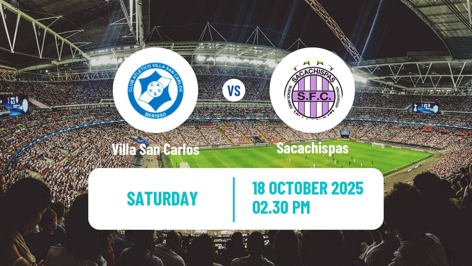 Soccer Argentinian Primera B Villa San Carlos - Sacachispas