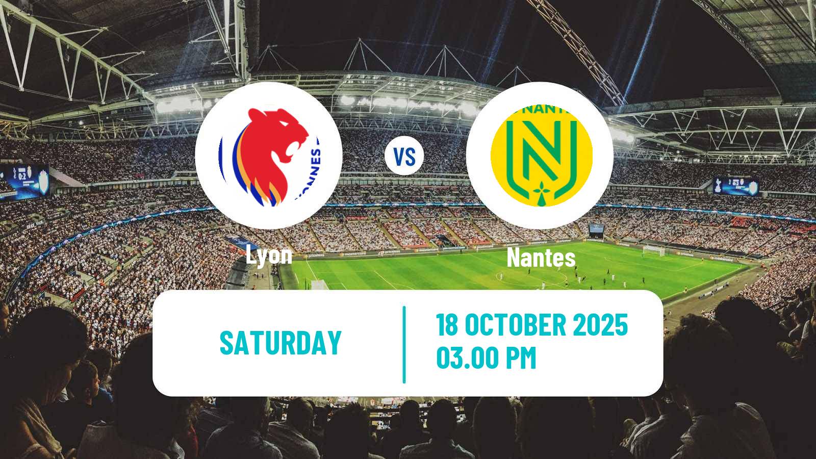 Soccer French Division 1 Women Lyon - Nantes