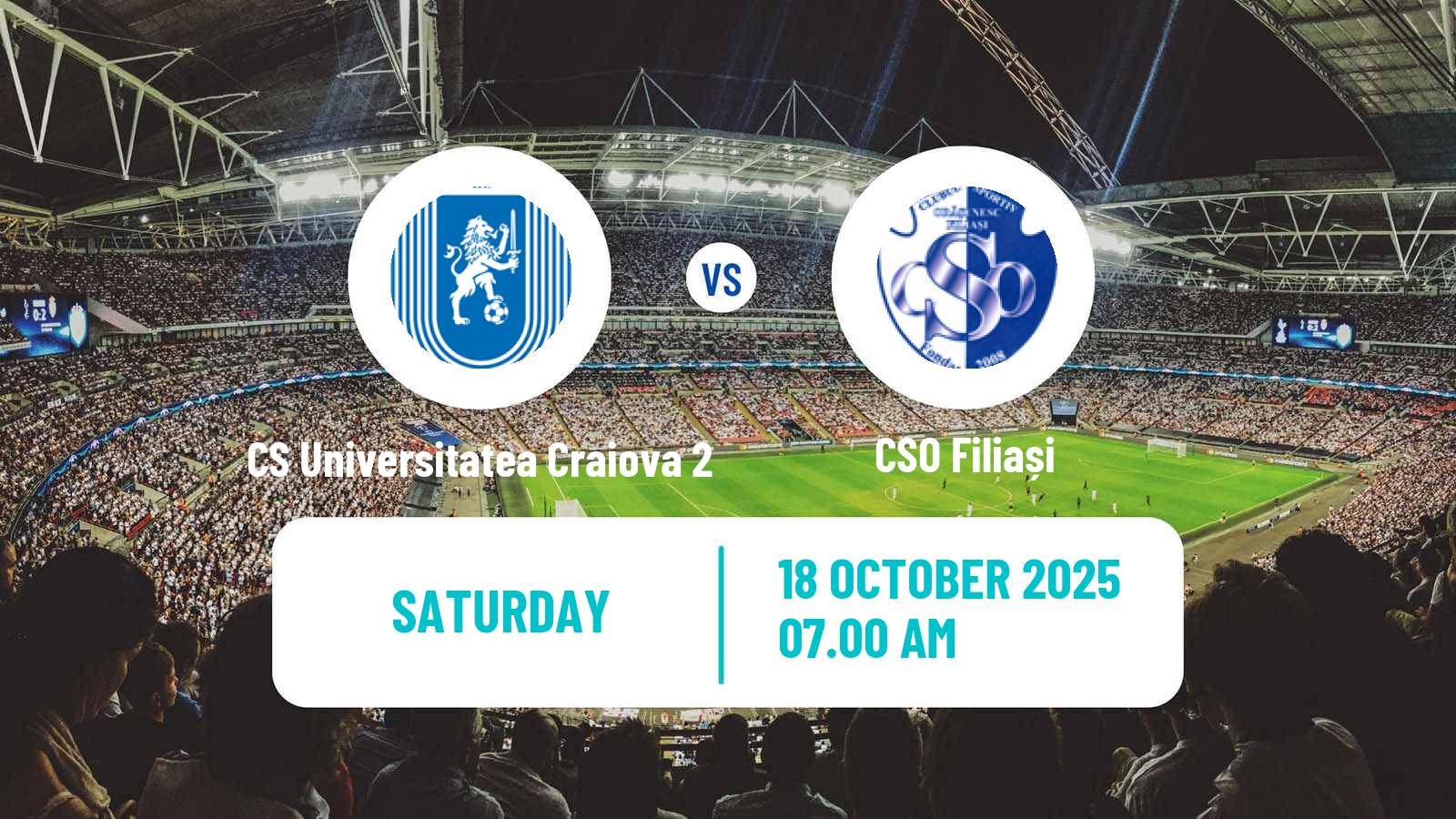 Soccer Romanian Liga 3 - Seria 5 CS Universitatea Craiova 2 - Filiași