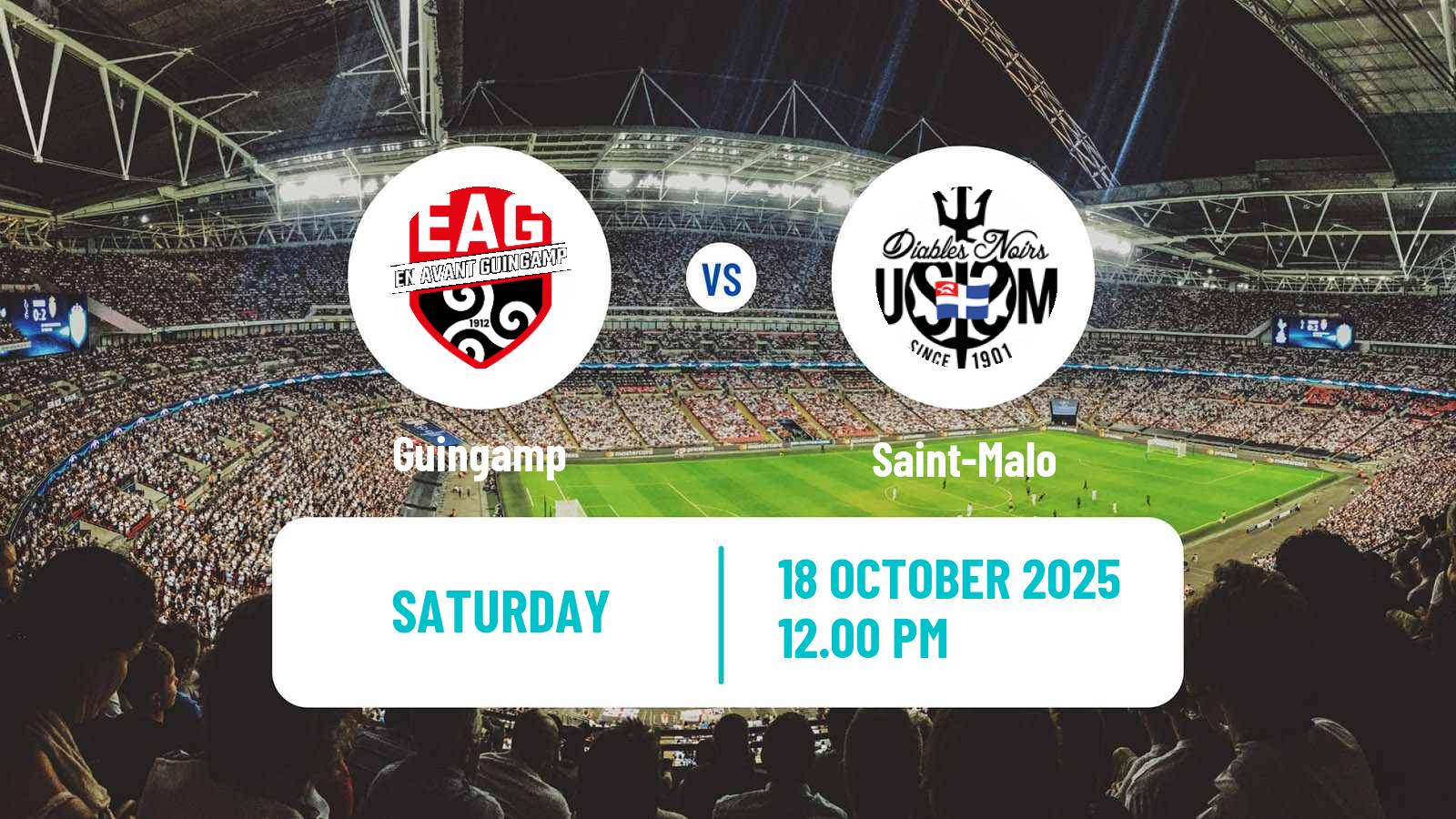 Soccer French Division 2 Women Guingamp - Saint-Malo