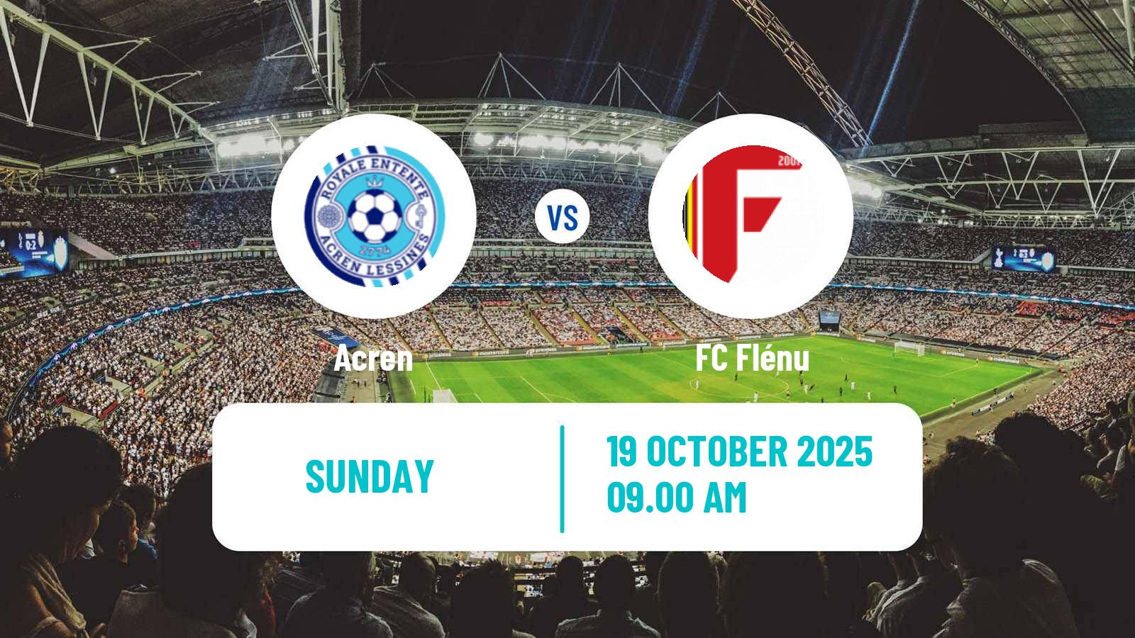 Soccer Belgian Second Amateur Division Group C Acren - Flénu