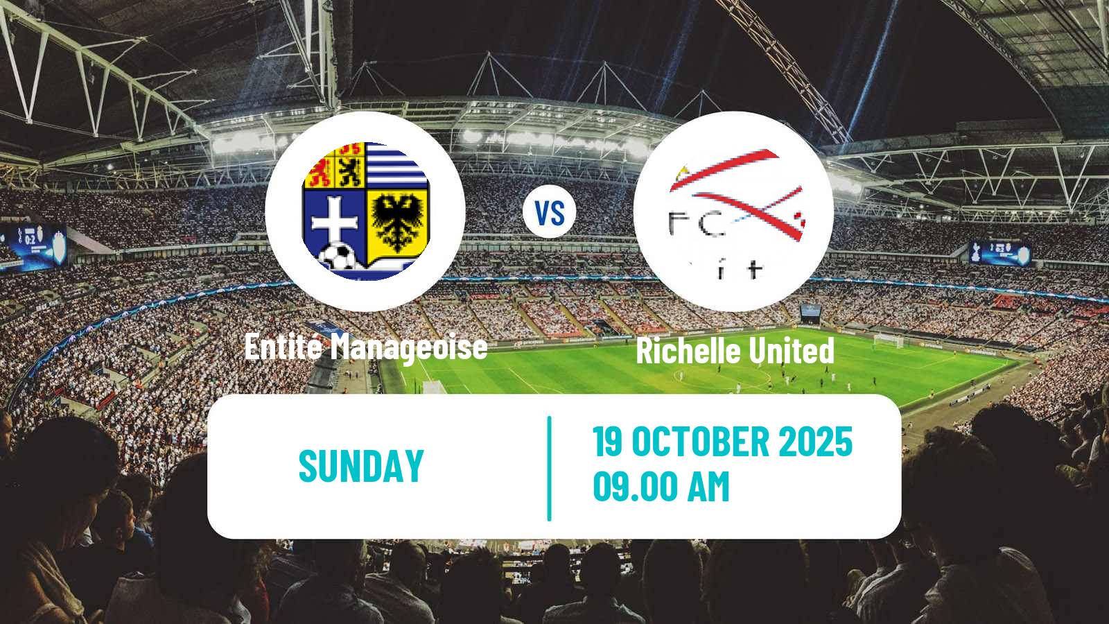 Soccer Belgian Second Amateur Division Group C Entité Manageoise - Richelle United