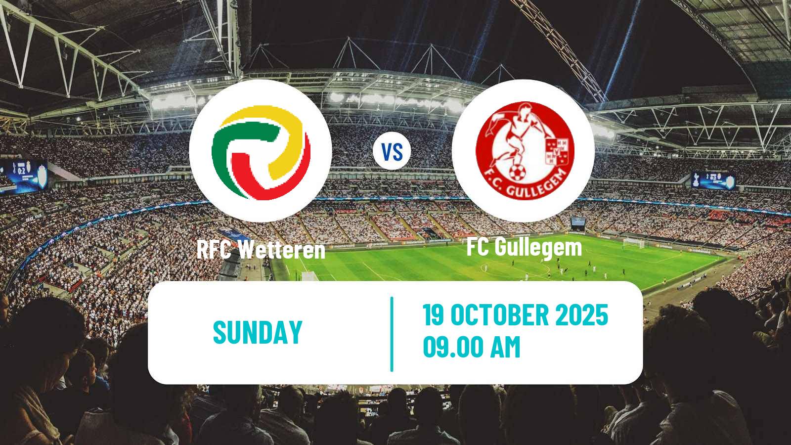 Soccer Belgian Second Amateur Division Group A Wetteren - Gullegem