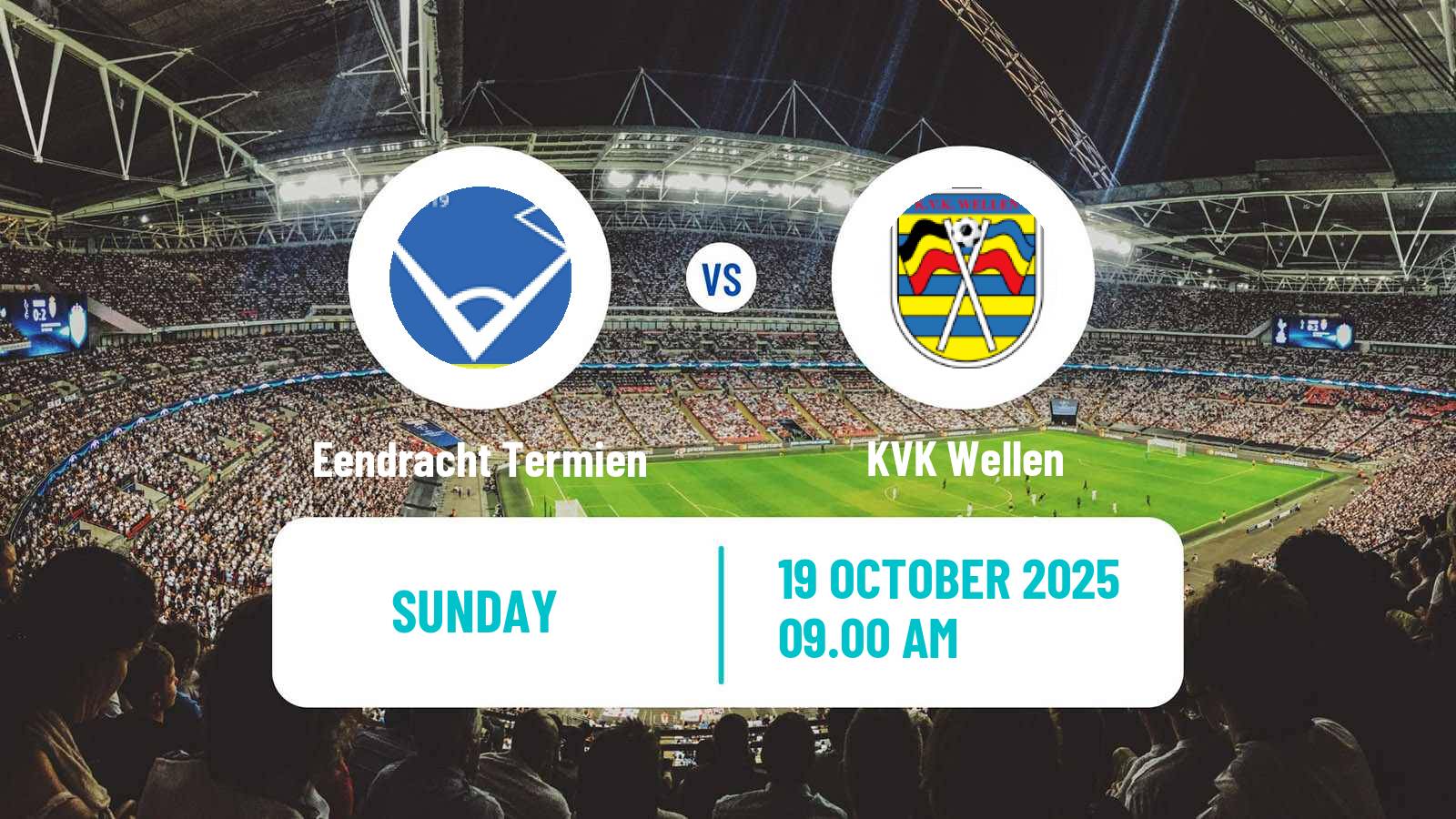 Soccer Belgian Second Amateur Division Group B Eendracht Termien - Wellen