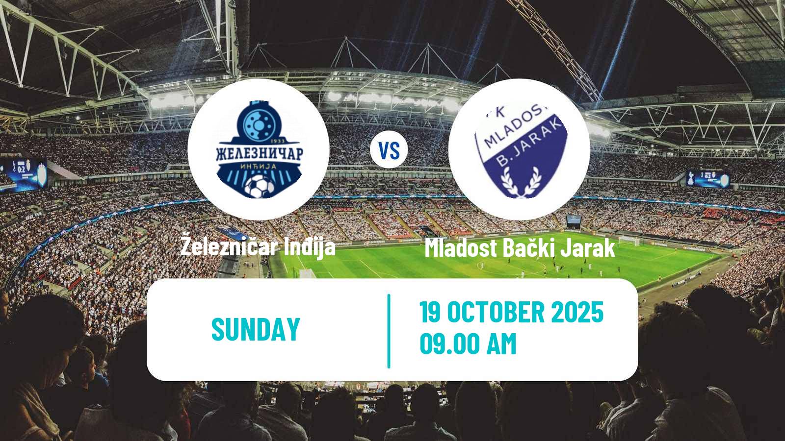 Soccer Serbian Srpska Liga - Vojvodina Železničar Inđija - Mladost Bački Jarak