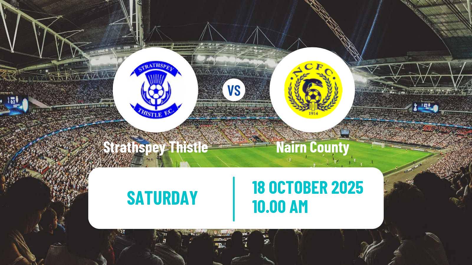 Soccer Scottish Highland League Strathspey Thistle - Nairn County