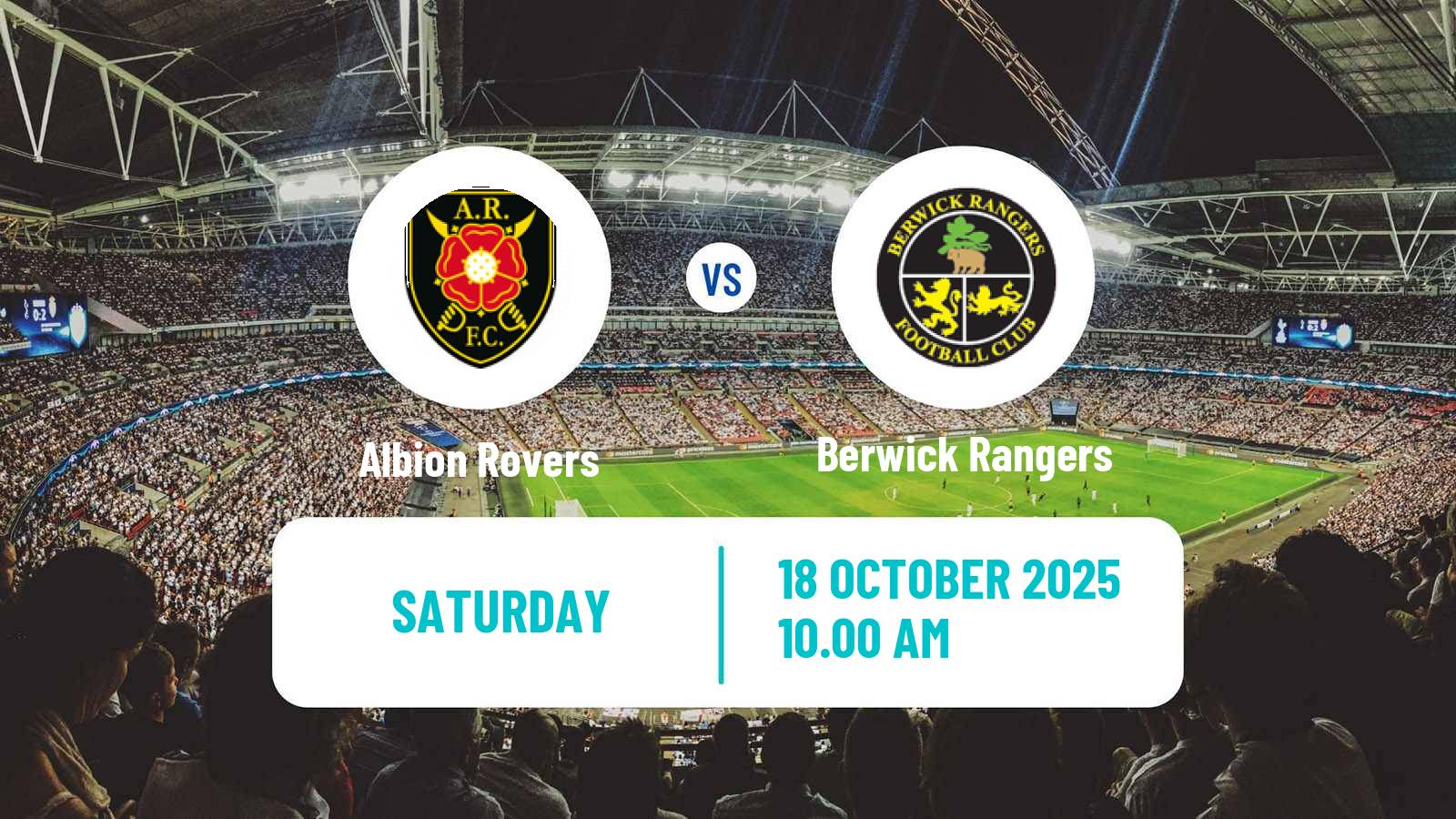 Soccer Scottish Lowland League Albion Rovers - Berwick Rangers