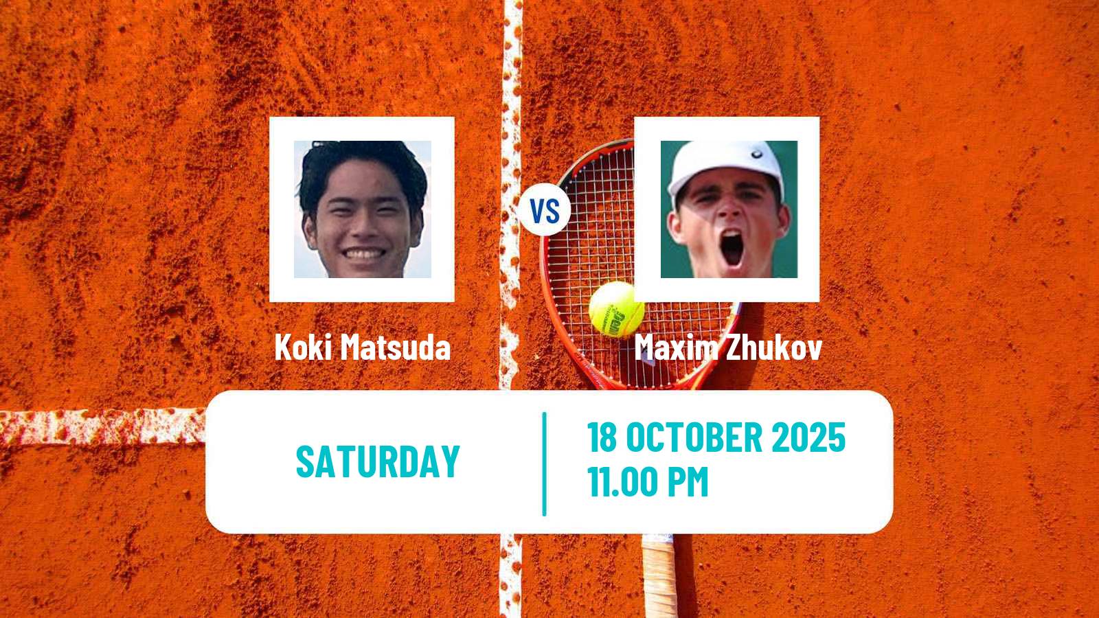Tennis Suzhou Challenger Men Koki Matsuda - Maxim Zhukov