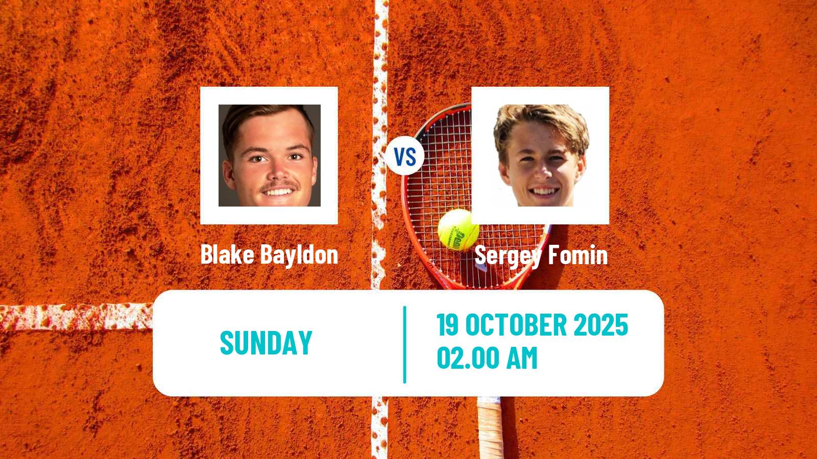 Tennis Suzhou Challenger Men Blake Bayldon - Sergey Fomin