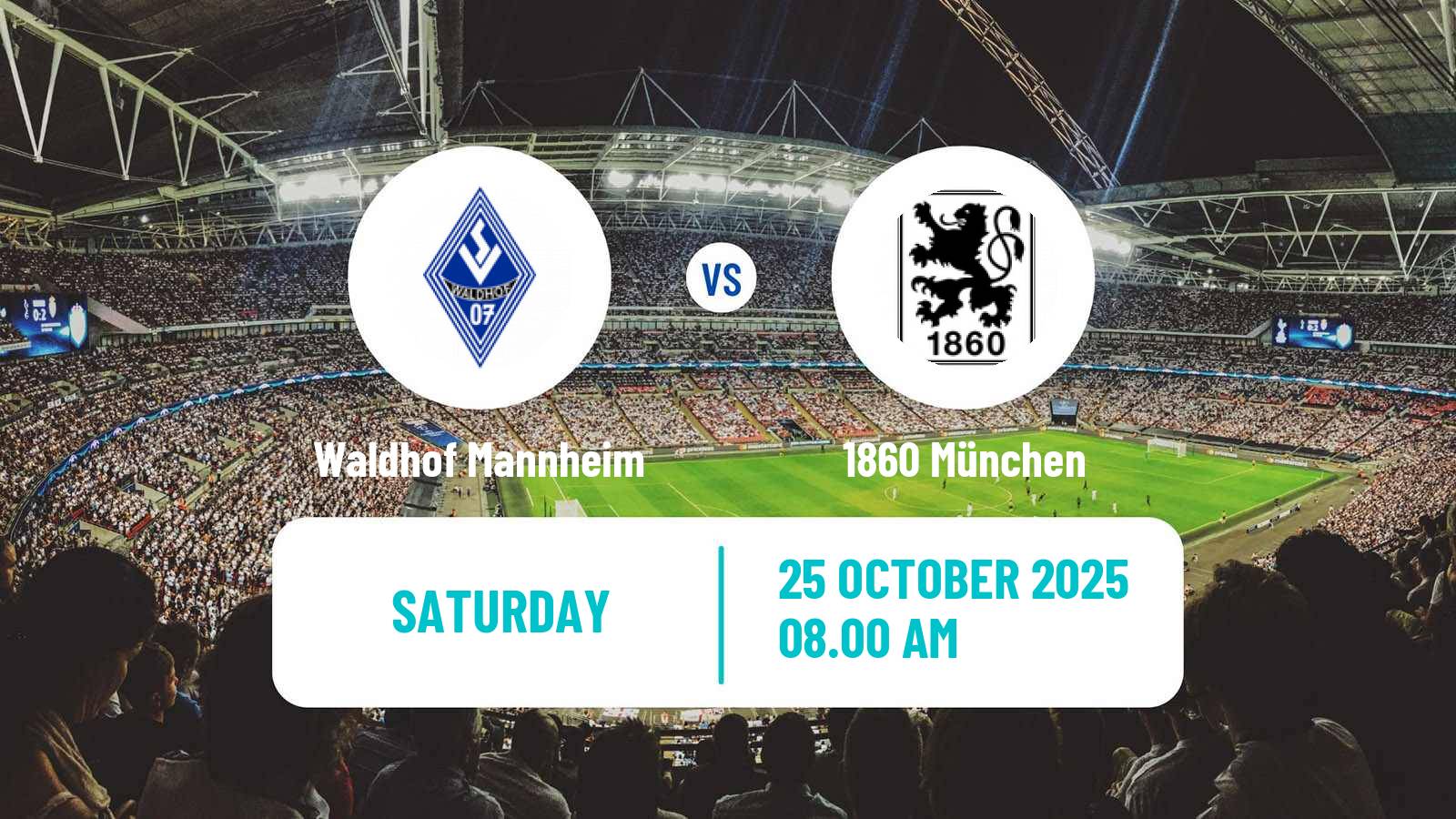 Soccer German 3 Bundesliga Waldhof Mannheim - 1860 München